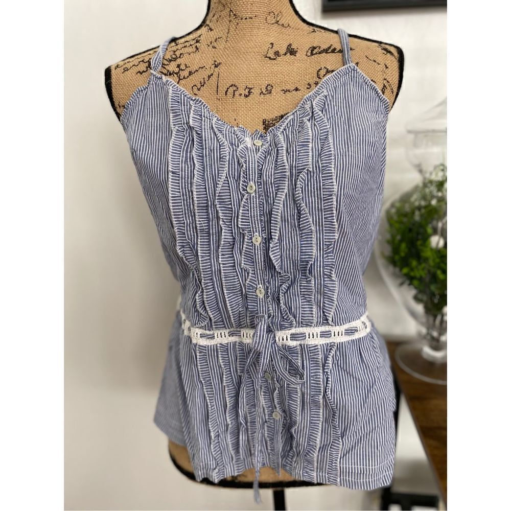 Abercrombie & Fitch Blouse Tank Button Up Womens Size Large - Picture 1 of 5